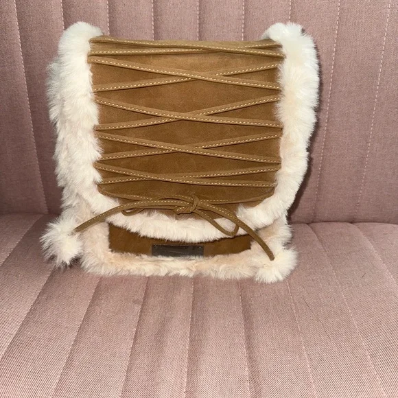 Brown and Cream Women's Bag - Picture 2 of 6